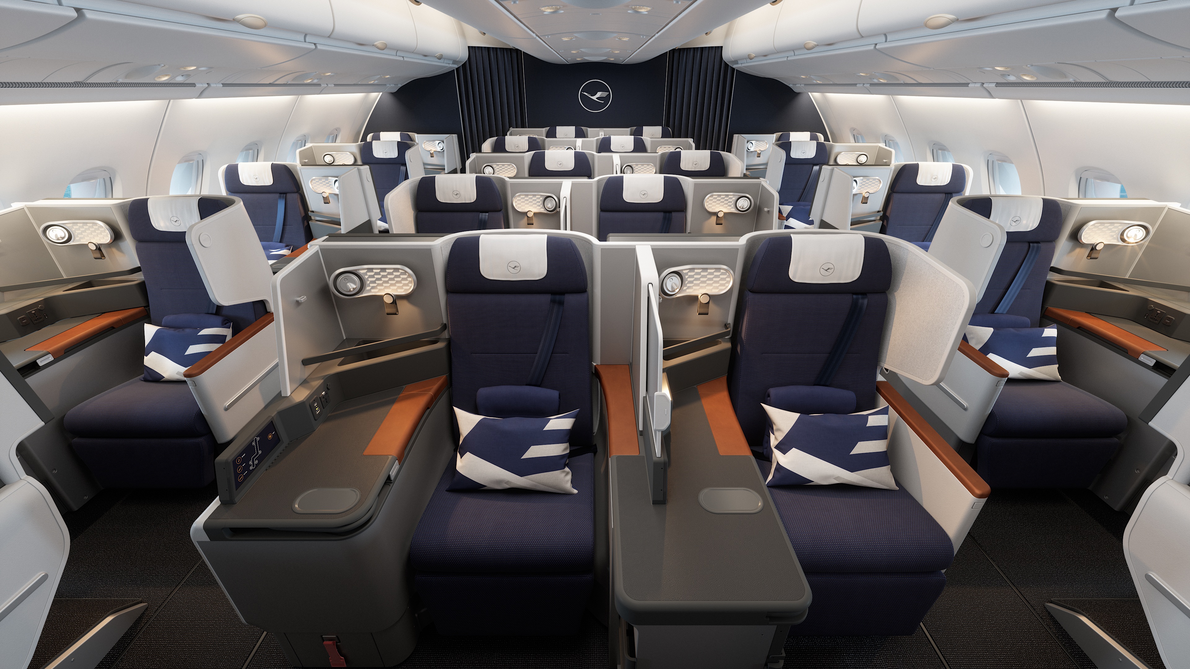 Lufthansa A380-800 Business Class (Vantage XL) cabin