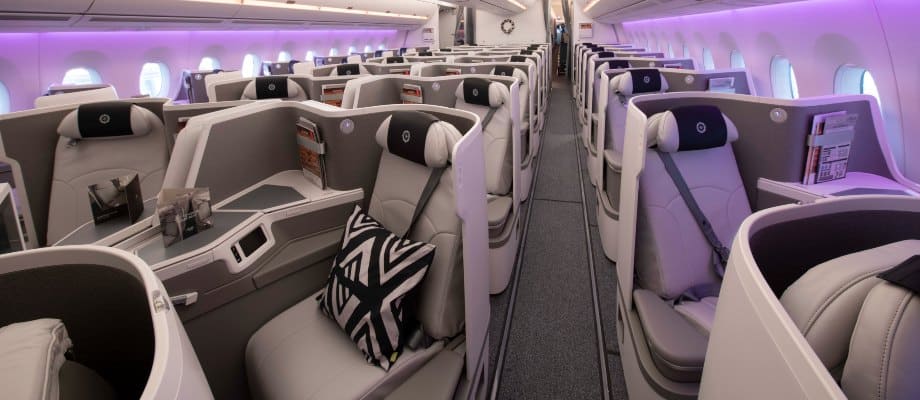 Fiji Airways A350-900 cabin